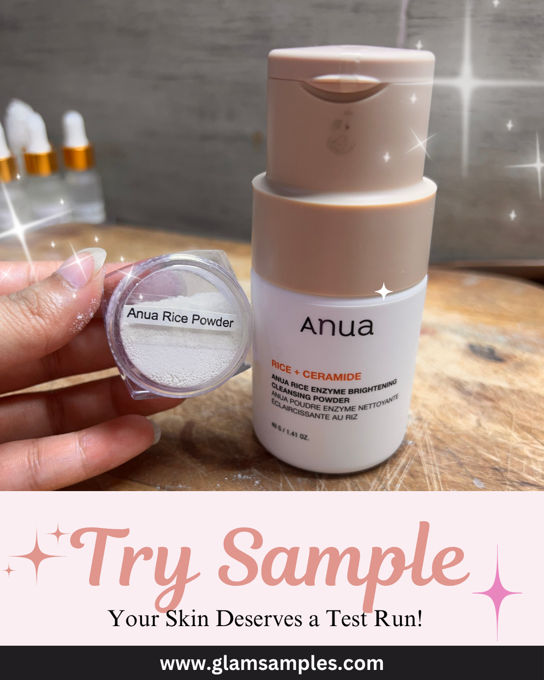 Anua Rice Enzyme Brightening Cleansing Powder - Sample 10gms